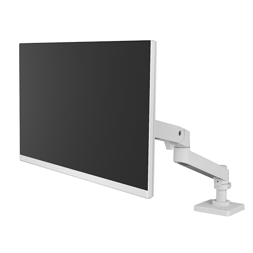 Ergotron – Upgraded LX Pro Premium Monitor Arm, Single Monitor Desk Mount – fits Flat Curved Ultrawide Computer Monitors up to 34 Inches, 4 to 22 lbs, VESA 75x75mm or 100x100mm – White