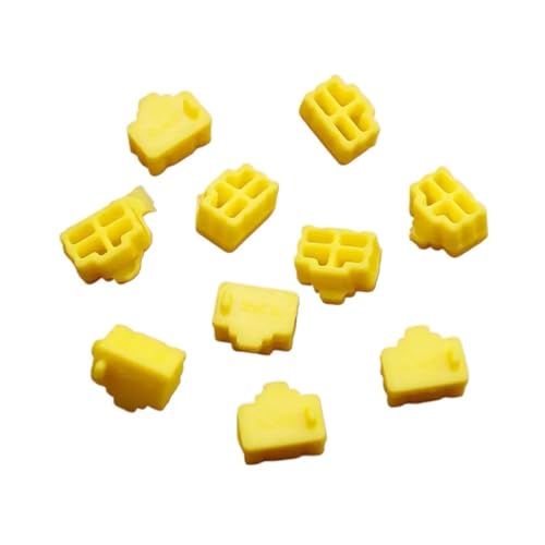 RJ45 dust Cover 100 PCS Ethernet Hub Port RJ45 Anti Dust Cover Cap Protector Plug Female Jack Connector Silicone Dustplug(Yellow) - color: Yellow