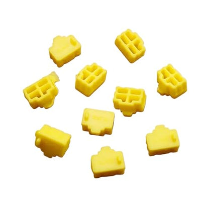 RJ45 dust Cover 100 PCS Ethernet Hub Port RJ45 Anti Dust Cover Cap Protector Plug Female Jack Connector Silicone Dustplug(Yellow) - color: Yellow