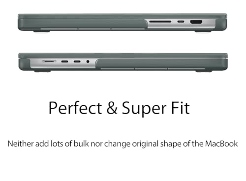 UESWILL Compatible with MacBook Pro 16 inch Case 2021-2026 Release M5 M4 M3 M2 M1 Pro Max chip Model: A3429 A3428 A3403 A3186 A2991 A2780 A2485, Matte Hard Shell Cover, Midnight Green - color: Midnight Green, size: MacBook Pro 16" (M1 M2 M3 M4 M5)