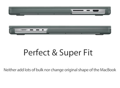 UESWILL Compatible with MacBook Pro 16 inch Case 2021-2026 Release M5 M4 M3 M2 M1 Pro Max chip Model: A3429 A3428 A3403 A3186 A2991 A2780 A2485, Matte Hard Shell Cover, Midnight Green - color: Midnight Green, size: MacBook Pro 16" (M1 M2 M3 M4 M5)