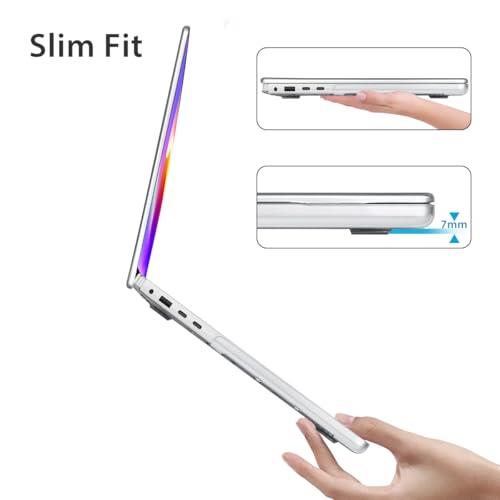 Case Compatible with 13.8" Microsoft Surface Laptop 7 Windows 11 PC 2024 Release Model 2036, Lightweight Plastic Hard Shell Case + Keyboard Cover + Screen Protector + Webcam Cover, Butterfly - color: Butterfly
