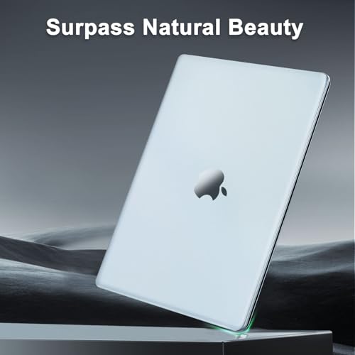 MOSISO Compatible with MacBook Air 15 inch Case M5 M4 M3 M2, Sky Blue Clear | 3 in 1 Kit Crack-Resistant&Fingerprints-Resistant Hard Shell Cover for 2026-2023 A3448 A3241 A3114 A294 - color: Sky Blue Clear