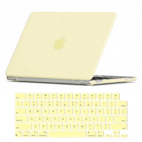 Se7enline for MacBook Neo Case 13 inch 2026 Model A3436,Mellow Yellow | Hard Shell Laptop Case Washable Keyboard Cover Skin Anti-Scratch Anti-Drop Heat Dissipation Full Port Access Slim Lightweight - color: Mellow Yellow, size: 13 Inch