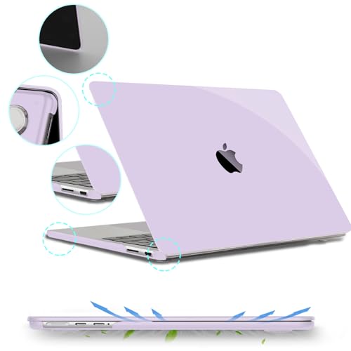 B BELK Compatible with MacBook Pro 14 inch Case 2026-2021 M5 M4 M3 M2 M1 A3427 A3426 A3434 A3112 A3185 A3401 A2918 A2992 A2779 A2442, Plastic Hard Shell Case+Keyboard Cover+Screen Protector, Purple - color: Clear Purple