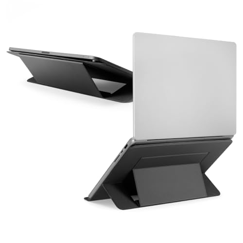 Spigen Slim Fold Portable Laptop Stand Foldable Ergonomic Angle Lift Anti-Slip Compatible with MacBook Neo, MacBook Air, MacBook Pro 11"-14" and iPad/Air/Pro and More - Black (LD201-S7) - color: LD201-S7, size: Non-Adhesive