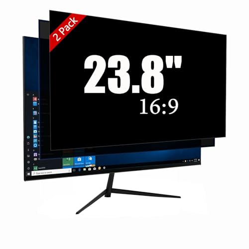 [2 Pack] 23.8 Inch Computer Monitor Privacy Screen, Blue Light Filter | Computer Screen Privacy Shield With Anti-Glare And Eye Protection For 23.8" 16:9 Monitors. - size: Monitor 23.8'' (16:9)