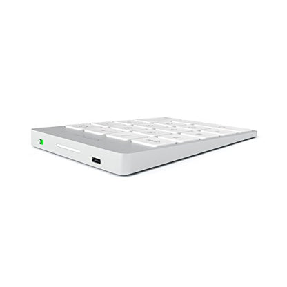 Satechi Slim Aluminum Bluetooth Keypad, Wireless Number Pad with 18 Keys, Micro USB Rechargeable Numpad, External Number Pad for MacBook Air/Pro/Neo, iPad Air/Pro, iMac, PC - Silver - color: Silver, size: Micro USB
