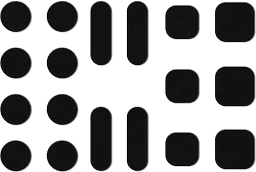 Universal Webcam Cover Stickers - Privacy Protection Accessory, No Residue Application, Safe Screen Closure - Dots,Squares and Bars, 18 Pieces - Black - color: Black18