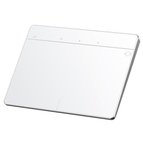 Homiguar Wireless Bluetooth Trackpad for Windows 10 & 11 and Mac, 3-in-1 Connectivity Modes,High Precision Control, Portable Multi-Touch Gestures touchpad for PC & Laptop (Off White)