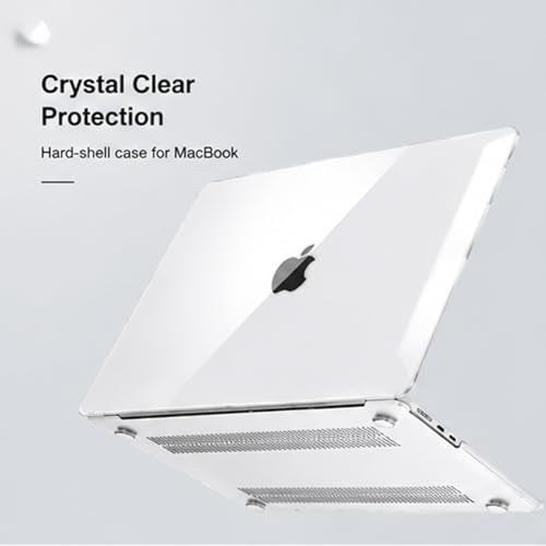 Crystal Clear Case for MacBook Air 13 inch A1466 A1369 2010-2017 Release, 5 in 1 Plastic Hard Shell&Keyboard Cover&Screen Protector&Webcam Cover, Transparent - color: Clear