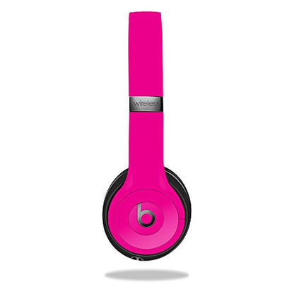 MightySkins Skin Compatible with Beats by Dr. Dre Solo 3 Wireless - Solid Hot Pink | Protective, Durable, and Unique Vinyl Decal wrap Cover | Easy to Apply, Remove | Made in The USA - color: Hot Pink
