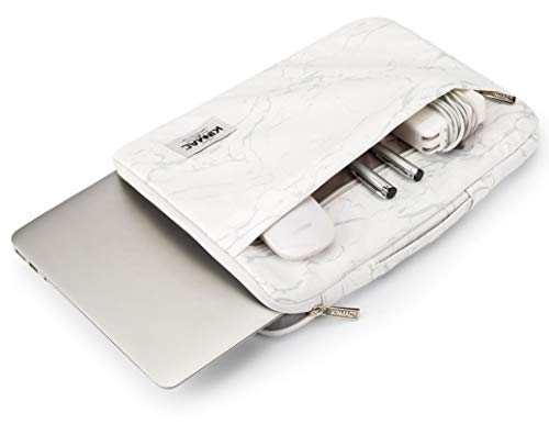 Kinmac 360° Heavy Duty Protective Laptop Sleeve Case Bag Cover with Handle for MacBook Air 13 inch,iPad Pro 13 inch and 13.3 inch HP,Dell,Lenovo,Asus,Acer Laptop (White Marble) - color: White Marble, size: 12 inch-13.3 inch