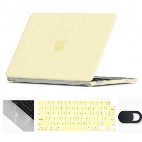 Se7enline for MacBook Neo Case 13 inch 2026 Model A3443,Mellow Yellow | 4 in 1 Laptop Case,Keyboard Cover,Trackpad Protector,Webcam Cover,Anti-Scratch Anti-Drop Full Protection Slim Lightweight - color: Mellow Yellow, size: 13 Inch