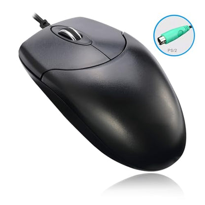 Adesso 3 Button Desktop PS/2 Optical Scroll Mouse, Black - style: PS/2