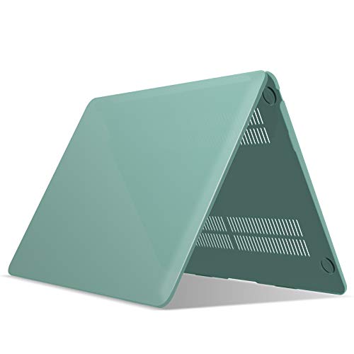 IBENZER Compatible with New MacBook Air 13 inch Case 2022 2021 2020 M1 A2337 A2179 A1932, Plastic Hard Shell Case with Keyboard Cover for Mac Retina Display with Touch ID, Green, MMA-T13GN+1A - color: Green