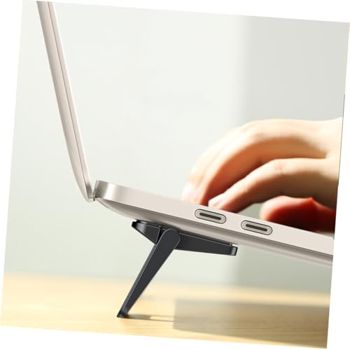2pcs Foldable Laptop Holder Stand, Mini Notebook Support Bracket with Ventilated Cooling, Portable Desk Riser for Travel and Work