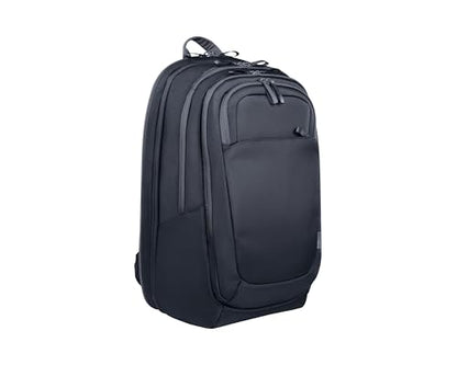 HP 17-Inch Laptop Backpack Travel Plus 30L, Water-Resistant 750D Recycled Plastic, RFID-Blocking Pocket, Anti-Puncture Zippers, Key Fob, Polyester, Blue Graphite, A2CC9AA
