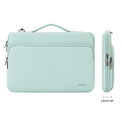DOMISO 17" Laptop Cover, Messenger Bags Especially Adapted for Holding Laptops, Waterproof Case with Shoulder Strap, Compatible with 17-17.3 inch HP Dell ASUS Lenovo Chromebook, Mint Green - color: Mint Green, size: 17-17.3 inch