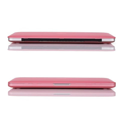 RUBAN Case For MacBook Retina Pro 15 inch A1398 (2015-2012) , Plastic Smooth Matte Hard Case Shell with TPU Keyboard Cover, Pink - color: Pink