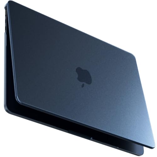 BlueSwan for MacBook Air 13 inch Case, M5 M4 M3 M2 2026-2022 Laptop Cover | 100% Match Official Color, Matte Grippy Texture, Scratch Resistant, Easy to Snap on, Air 13.6 Protective Hard Shell - color: Midnight Clear