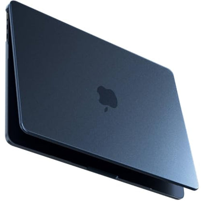 BlueSwan for MacBook Air 13 inch Case, M5 M4 M3 M2 2026-2022 Laptop Cover | 100% Match Official Color, Matte Grippy Texture, Scratch Resistant, Easy to Snap on, Air 13.6 Protective Hard Shell - color: Midnight Clear