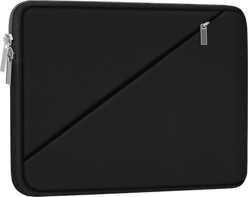 Laptop Sleeve Case 15.6 inch, Traveling Carrying Computer Sleeve Bag with Zippered Pocket, Shockproof Protective Laptop Cover Compatible for Apple Notebook, HP, Dell, Acer, Asus, Lenovo, Black - color: Black, size: 15.6 inch