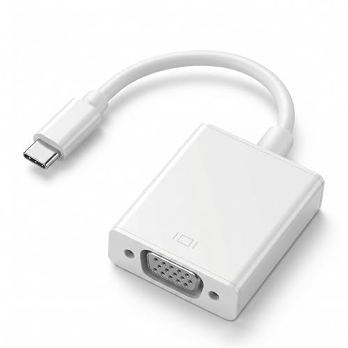 USB C to VGA Adapter for Monitor, VGA to USB C Converter, Type C to VGA Adapter, Multi-Display Video Cable for Laptop, Desktop, HDTV, Monitor, Projector