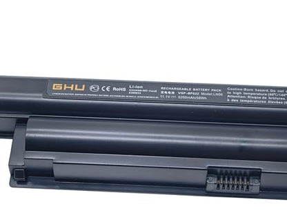 GHU New Battery 58 WH Replacement for VGP-BPS22 BPS22 VGP-BPS22A VGP-BPL22 VGP-BPS22/A Compatible for Selected Sony VAIO Notebook Battery 6-Cell 5200mAh 58Wh - style: 58Wh/(VGP-BPS22)