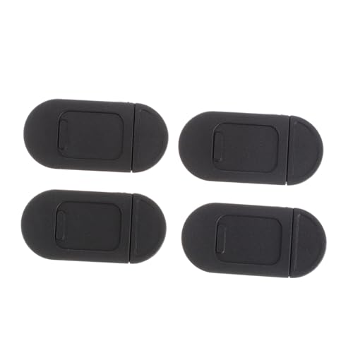 SOLUSTRE 4pcs Webcam Cover Slide for Laptop and Tablet Hacking Privacy Easy to Use Metal Camera Shield for Pc and Desktop Black