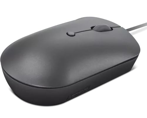 Lenovo 540 USB-C Wired Connection Computer Mouse for PC, Laptop, Computer with Windows or Chrome OS - Ambidextrous Design - 4 Button - Compact Size -Storm Grey - color: Storm Grey