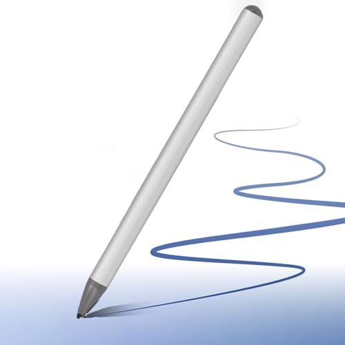Rechargeable Active Stylus Pen, MPP 2.0 Tilt Sensing Stylus, 4096 Pressure Levels, Fast Charging, Magnetic Attachment Stylus Pen for Drawing Note Taking - color: Silver
