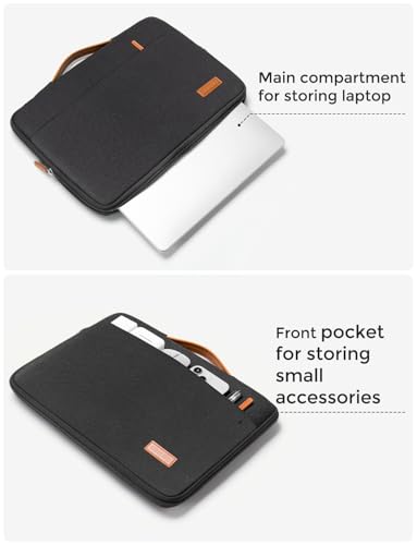 DOMISO 17.3 inch Laptop Case Sleeve Protective Cover Compatible with 17.3 inch HP Pavilion Envy 17/Lenovo IdeaPad/Acer/ASUS/Dell/Alienware/LG Gram,Water Resistant Computer Case Bag with Handle,Black - color: Black, size: 17"