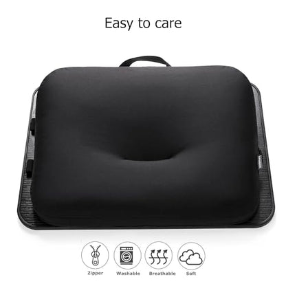 Lap Desk – Laptop Lap Desk with Cushion for Bed, Couch or Floor, Fits up to 15.6" Laptop, Built-in Slot, Non-Slip PVC Leather Top, Portable & Lightweight – Home Office, Istudyniture (Small,Black)