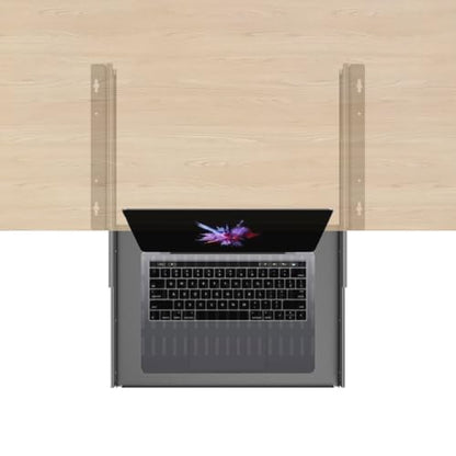 Sliding Under Desk Laptop Mount Shelf with Air Vents, 16" W | W 16.3" x D 12" Metal Under Desk Slide Out Tray Laptop Storage Tray for Laptop (16 Inch Wide) - size: 16 Inch
