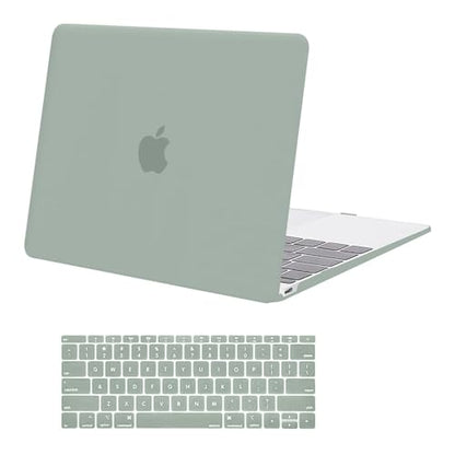 MOSISO Compatible with MacBook 12 inch Case A1534,2017-2015, Antique Green | Protective Scratch-Resistant Plastic Hard Shell Case & Keyboard Cover Skin - color: Antique Green