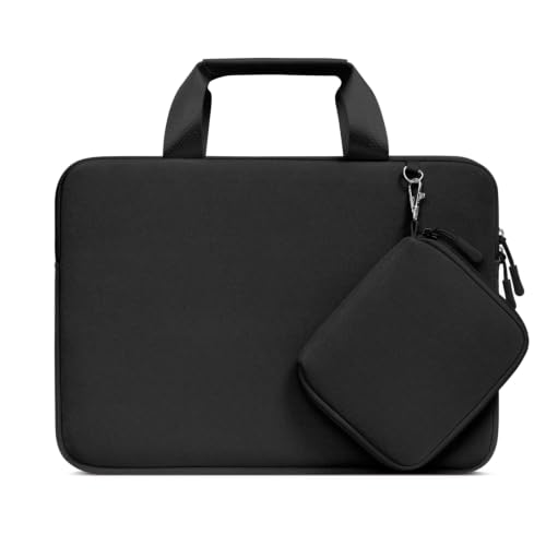 MOSISO Laptop Case 13 inch, Laptop Sleeve Carry Computer Bag | Compatible with MacBook Neo 13/Air M5 M4 M3 M2 M1/Pro M2 M1, Neoprene Bag with Handle&Detachable Small Case, Black - color: Black, size: 13 inch