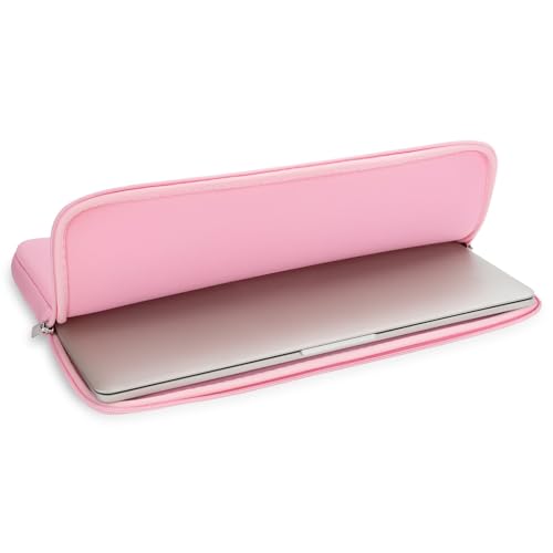 RAINYEAR 13 Inch Laptop Sleeve Case Padded Carrying Bag, Pink | Slim Protective Soft Zipper Computer Cover for 13.3 inch MacBook Air/Pro M1 M2 M3 M4 M5 A3449 A3240 A3113 A2681 A2338 - color: Pink, size: 13"