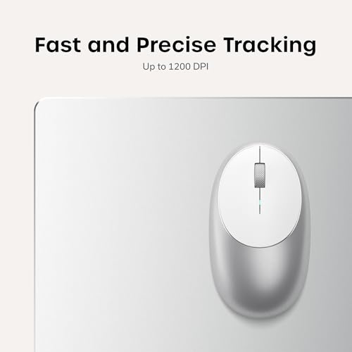 Satechi M1 Wireless Bluetooth Mouse, USB-C Rechargeable, Compact & Portable, for MacBook Air/Pro/Neo, iPad Air/Pro, iPad mini, Mac mini, iMac & Windows - Silver - color: Silver