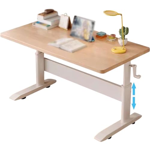 Adjustable Height Standing Desk, Home Spacious Computer Desk, Manual Lift Sit-Stand Table, Sofa Side Table for Office Home Bedroom(100cm) - size: 100cm