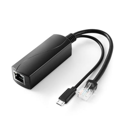 2.5G Micro USB PoE Splitter 5V/3A, PoE to Micro USB 5V/3A 15W Output, 2.5Gbps Ethernet Comply IEEE802.3af/at, Plug and Play for Smart Home - style: USB0503G-X 5V/3A