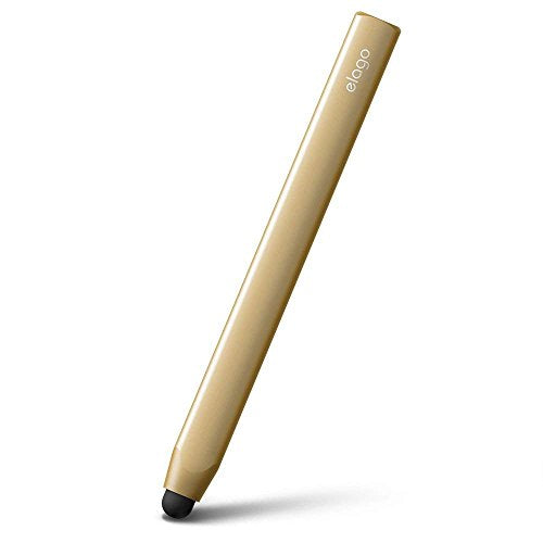 elago Premium Aluminum Grip Stylus Pens for All Touch Screen Tablets | Soft Touch Pen-Point, Precise Touch and Control, Extra Rubber Tip Included, Ergonomic Grip, Comfortable Grip (Gold) - color: Gold