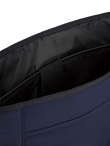 Tommy Hilfiger Men's Lightweight Messenger Laptop Bag With Buckle and Adjustable Strap - color: Space Blue