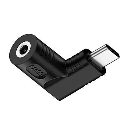 DC Jack 4.8x1.7mm Input to USB-C Type-C Angled 90 Degree Power Plug Charge Adapter for Laptop Phone - style: 4.8x1.7mm