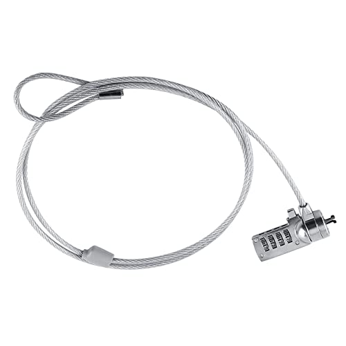 Cable Lock, Laptop Locking Cable Combination Laptop Lock Cable Locks with Combination Laptop Lock Notebook Combination Lock Cable Chain Theft Deterrent 4 Digit Password for