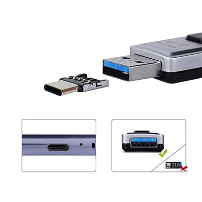 USB 3.0 to Micro SD SDXC TF Card Reader with Micro Type-C USB-C OTG Adapter for Tablet/Cell Phone - style: USB3.0-TF + USB-C OTG