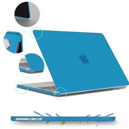 B BELK Compatible with MacBook Air 13 inch Case 2026 2025-2022 M5 M4 M3 M2 | Model A3449 A3240 A3113 A2681, Plastic Hard Shell for MacBook Air 13.6 inch Case&Keyboard Cover&Screen Protector, Aqua Blue - color: Aqua Blue