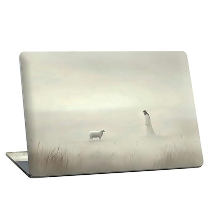 Universal Laptop Skin Sticker with 2 Wrist Pad Skins, Waterproof Scratch Resistant Vinyl Laptop Cover Decal, Cut to Fit for 11–15.6 Inch MacBook HP Dell Lenovo, Mist Jesus Sheep - color: Mist Jesus Sheep