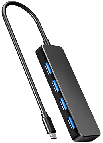 Eanetf 4-Port USB C Hub USB 3.0 Splitter for Mac iPad Dell | 4-port USB C to USB 3.0 hub, 5Gbps high-speed data, Plug and play no drivers, For laptop/PC/Mac/iPad/Chromebook,