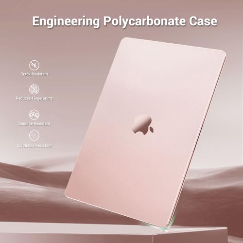 MOSISO Compatible with MacBook Air 15 inch Case M5 M4 M3 M2, Peach Fuzz | Ultra Thin Hard Case,Precision Color & Anti-Fingerprint -Compatible with MacBook Air 15.3 inch A3241 A3114 A2941 2026-2023 - color: Peach Fuzz